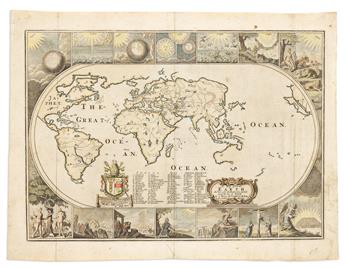 (BIBLICAL.) Joseph Moxon. A Map of All the Earth and How After the Flood it was Divided Among the Sons of Noah.                                  